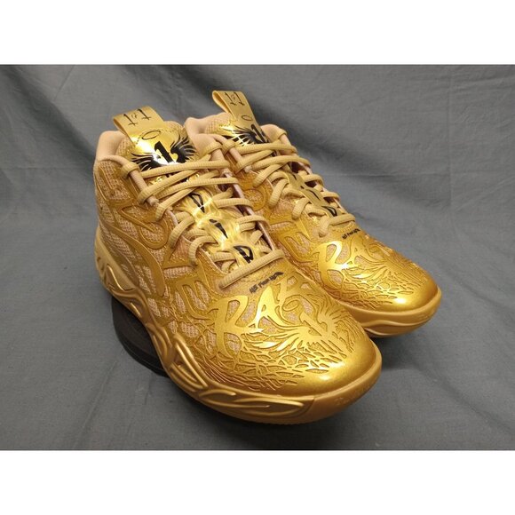 Puma Boys MB.04 Sneakers Golden Child JR Edittion Gold Size 7 NEW NO BOX! - Picture 3 of 11